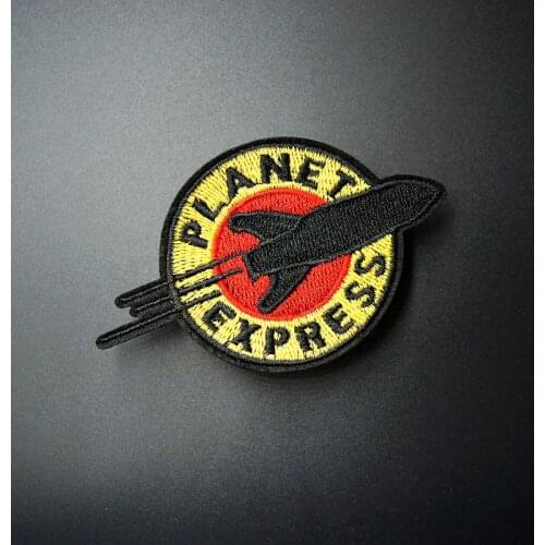 Rocket Size: 5.4x9.0cm Iron On Patches Sewing Embroidered Applique for Jacket Clothes Stickers Badge DIY Apparel Accessories