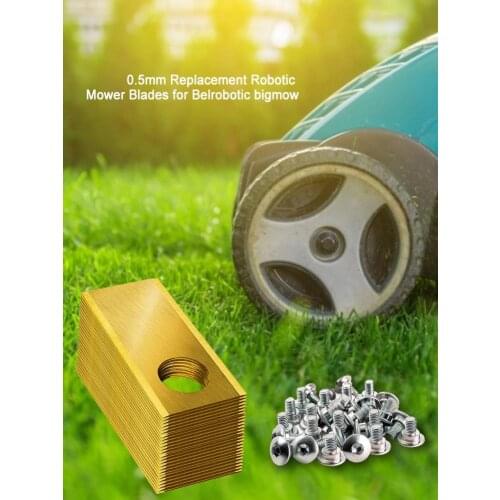 39x17.5x0.5mm Stainless Steel Mowing Blade 30 Pack Replacement Robotic Mower Blades 0.5mm Designed For Honda Miimo