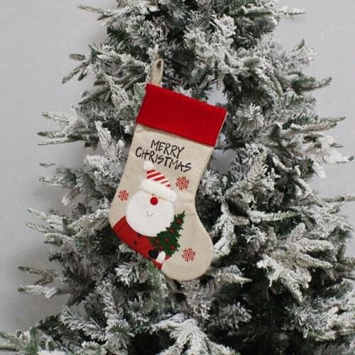 Christmas Tree Sock Snowman Gift Bag Christmas Stocking Sack Xmas Candy Bag Decoration Home Decoretion