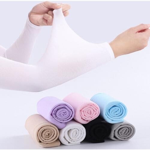1 Pair sunscreen sleeves Summer Fabric Sun UV Protection Hot Outdoor Ice Cooling Arms Cover Cuff Running Cycling Quick Drying