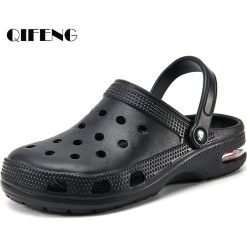 Summer Men Fashion Casual Sandals Boys Black Outside Slippers Outdoor Beach Shoes Male Foam Flat Trendy Soft Clogs Light 2021