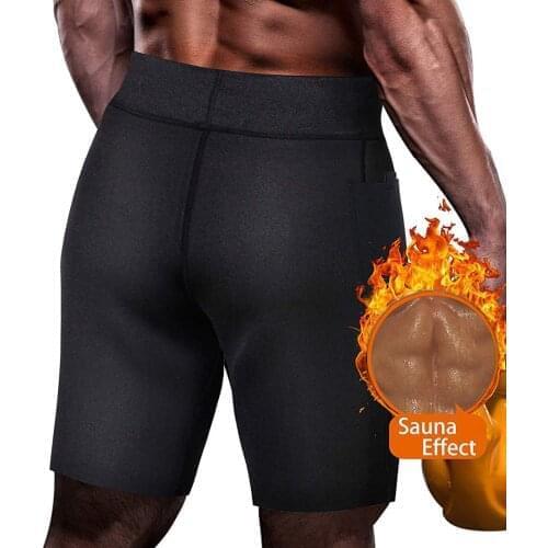 Sweat Sauna Pants Men Neoprene Slimming Pants Fitness Workout Body Shaper Shorts Weight Loss Athletic Gym Sportwear Hot Sale