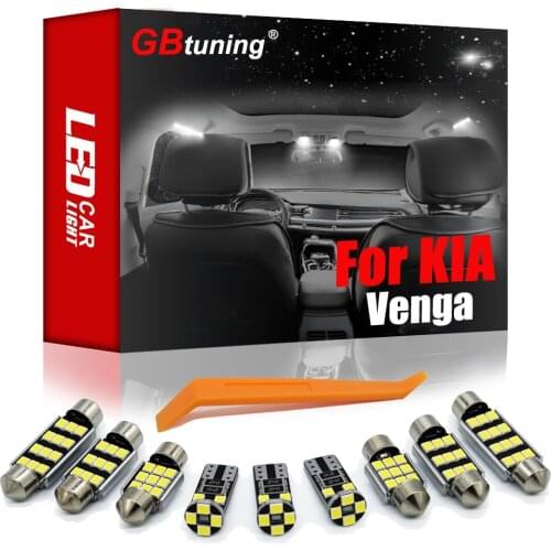 100% Canbus LED 7PCS for KIA VENGA 2009 2010 2011 2012 2013 2014 2016 Vehicle Interior Lamp Trunk Ceiling Light Kit Accessories