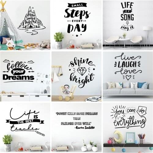 Inspiring Quotes Phrase Wall Sticker For House Decoration Living Room Decor Wallpaper Stickers On The Wall Bedroom Decor
