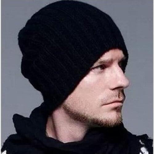 Knit Mens Womens Baggy Beanie Oversize Winter Warm Hat Slouchy Chic Crochet Knitted Cap Skull