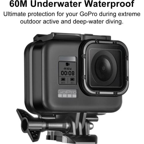 60M Waterproof Housing Case for GoPro Hero 8 Black Underwater Diving Protective Dive Protector for Go Pro 8 Accessories