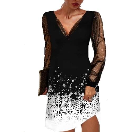 Bodycon Dress Women Long Sleeve Print Dress Red Black Spring Autumn Eleagnt Ladies Casual Solid Slim Fit Mini Short Sexy Dresses