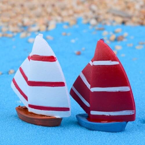 ZOCDOU 1 Piece Sailboat Sailing Boat Ship Vessel Vessel Hawaii Maldives Small Statue Figurine Crafts Ornament Miniatures Decor