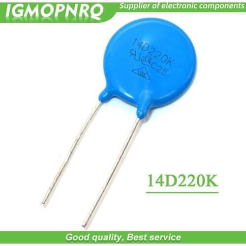 10PCS 220K Piezoresistor 14D220K 22V Varistor Resistor IGMOPNRQ