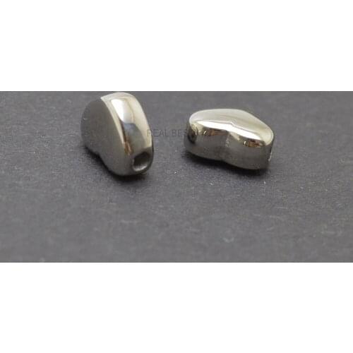 10pcs/Lot Engrave Logo Stainless Steel Heart Beads Spacer Beads DIY Jewelry Findings Hadmade Bracelet Necklace Making Steel Part