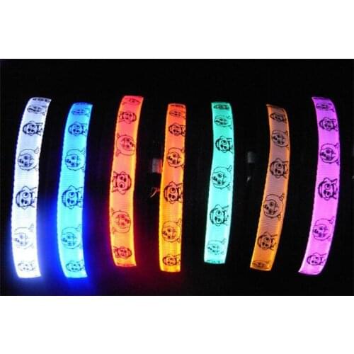 500pcs/lot LED PetDog Collar safety harness Training light Glow necklace flashing lighting up S/M/L/XL