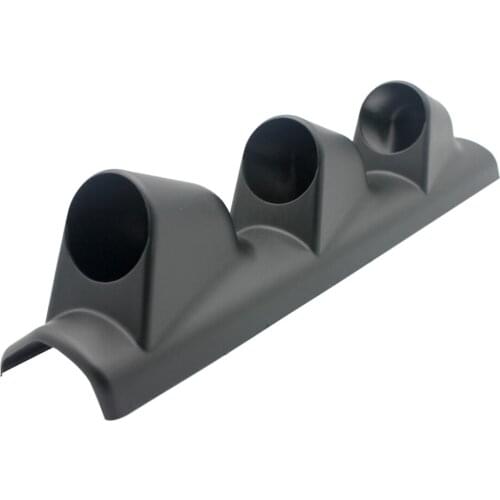 52mm 2 " Triple Holes Gauge A-Pillar Meter Dash Pod Mount Holder Black ABS