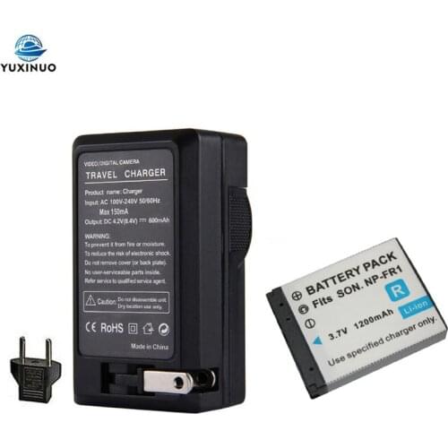 1200mAh NP-FR1 NPFR1 Camera Battery +AC Charger for SONY DSC P100 P200 P150 P120 T30 G1 V3 T50 F88 P100L P100PP P100R P100S P150
