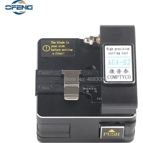 AUA-S2 High Precision Hot Melt Optical Fiber Cleaver Fiber Optic Cutter Fiber Cleaver with Bag cutting tool 16 Surface Blade