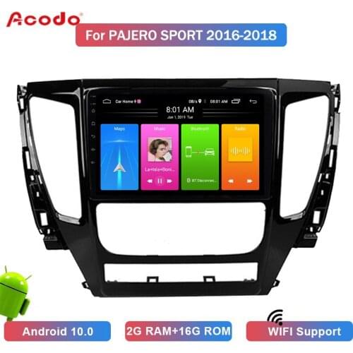 ACODO 2+16G Android 10.0 Car Radio Multimedia Player For Mitsubishi Pajero Strong 2018 Navigation GPS 2 din