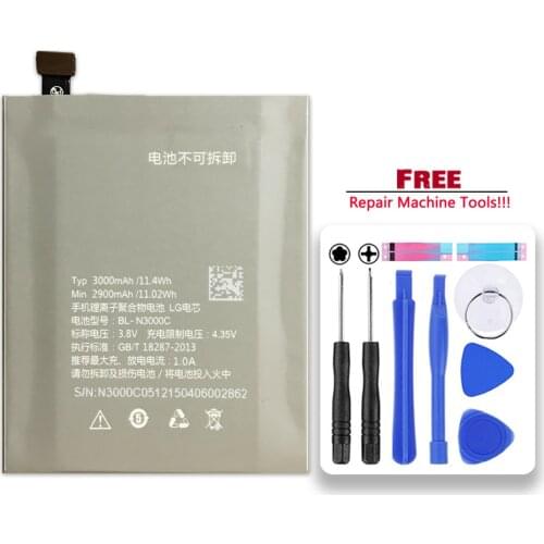 BL-N3000C For IUNI I1 Dual 4G Lithium Polymer Batteries For IUNI I1 Dual 4G Cell Phone Battery 3000mAh