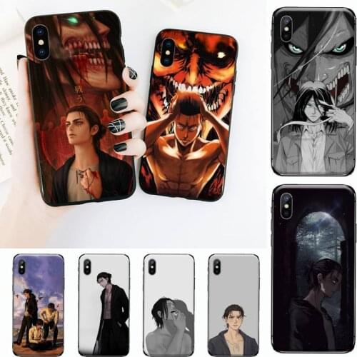 Attack on Titan Eren Jaeger Phone Case for iPhone 11 12 mini pro XS MAX 8 7 6 6S Plus X 5S SE 2020 XR