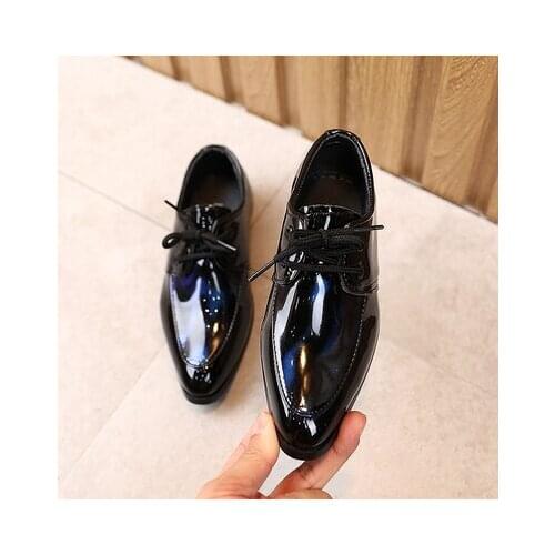 Kids Shoes For Boys Girls Leather Shoes For Kids Fellas Formal Shoe Boys Dress Shoes Faux Leather School Shoes Lace Up Prom