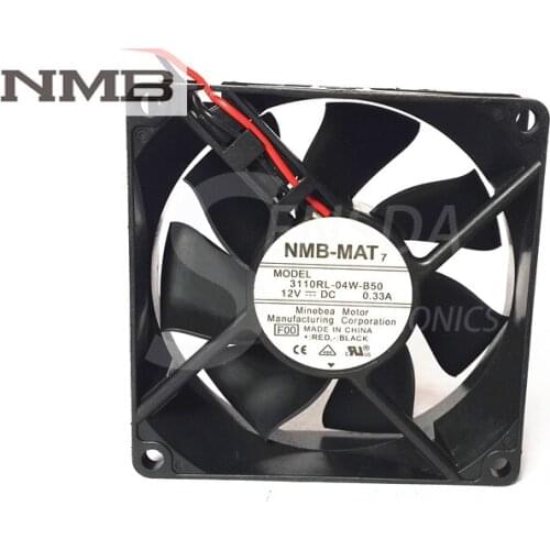 For NMB 3110RL-04W-B50 8025 8cm 80mm DC 12V 0.33A server inverter axial cooling fan blowers