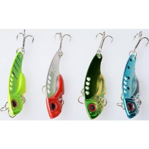 Hot Hard Metal Fishing Lure VIB Blade5.5cm11G Lure Metal VIB Hard Bait Fresh Water Shallow Water Bass Minnow Fishing Tackle 4PCS