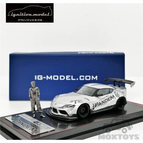 IG 1:64 PANDEM Supra (A90) Silver w/ Mr Miura Diecast Model Car