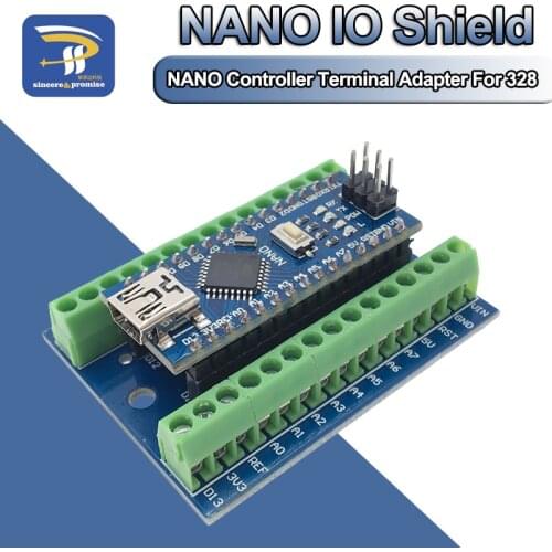 NANO V3.0 3.0 Controller Terminal Adapter Expansion Board NANO IO Shield Simple Extension Plate For Arduino AVR ATMEGA328P