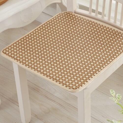 Summer Rattan Seat Cushion Office Non-Slip Chair Mat Dining Chair Pads Outdoor Cool Student Seat Pad Breathable Car Cushions 1pc