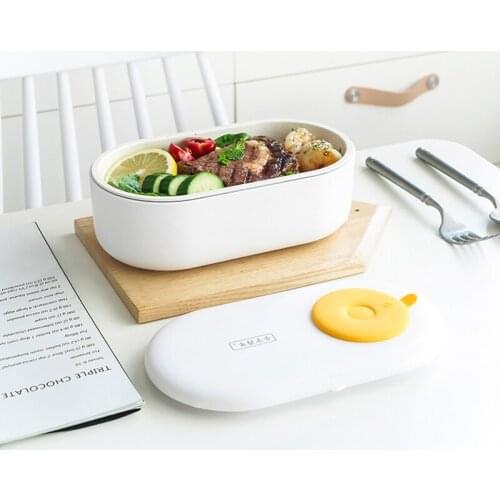 220V Mini Electric Lunch Box Food Heating Container Portable Automatic Fast Heating Electric Rice Cooker Non-stick ceramic liner