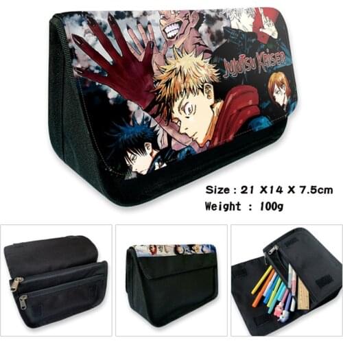 New Arrival Anime Cartoon Wallet Jujutsu Kaisen Pencil Bags Make Up Case For Student