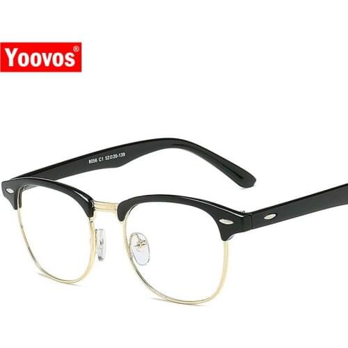Yoovos Glasses Frame Women 2021 Mirror Okulary Brand Design Eyewear For Women Big Frame Optical Eyeglasses Retro Gafas De Mujer