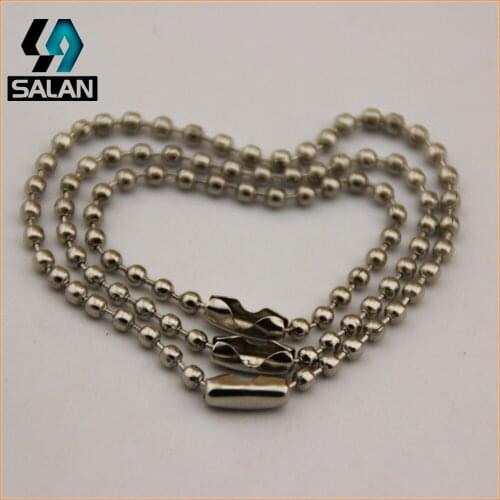 Clothing hanging tablets made of stainless steel wave beads chain metal hanging tablets hanging rope down inflatable package han