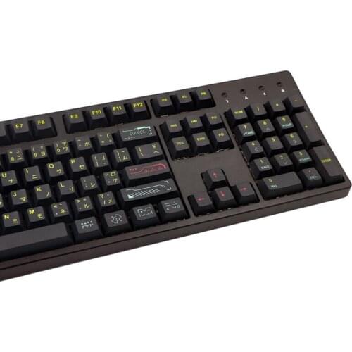 Q1JF Keycaps PBT Standard Five-Sided Dye Sub Process Keycap 128Keys Cherry Profile for FH60 GK61 64 -108 Keys Keyboard