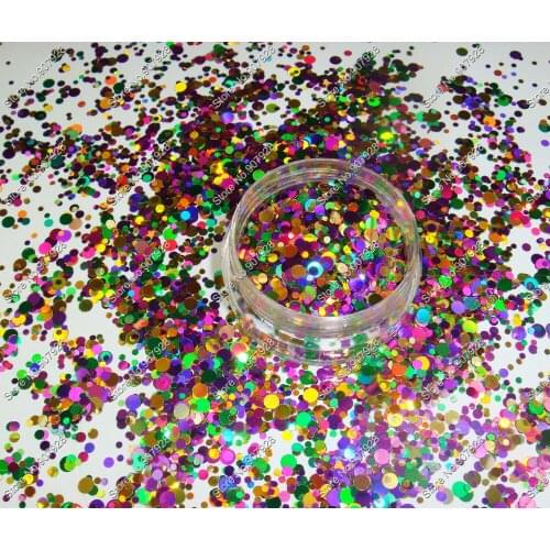 RMX-015 Mix Round nail art Glitter Dot Paillette nail design powder for nail gel polish,make up,decoration