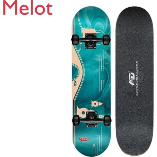Skateboard Beginner Adult Boys Girls Teenagers Children Adult All-around Board Professional Twin Tips Four-Wheel Scooter