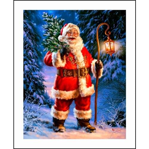 Old Street Diamond Embroidery Christmas Picture By Rhinestones Diamond Painting Full Square Rhinestones Mosaic Home Decoration