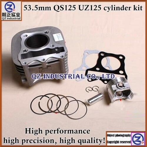 High performance high precision high quality for SUZUKI LICAI motorcycle 53.5mm QS125 UZ125 cylinder kit