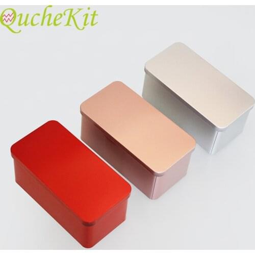 Rectangle Metal Tin Box Jars Cookies Case Tea Box Small Things Storage Boxes Candy Chocolate Organizer Food Container