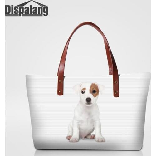 Dispalang Cute Pug Puppy Dog Women Handbags Animal Cat Ladies Shopping Shoulder Bag For Traveling Bolsa Feminina Girls Totes Sac