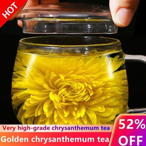 Golden Silk Yellow Chrysanthemum Dried Flowers Detoxification Beauty Weight Loss Beauty Health Care Party 3g a Cup