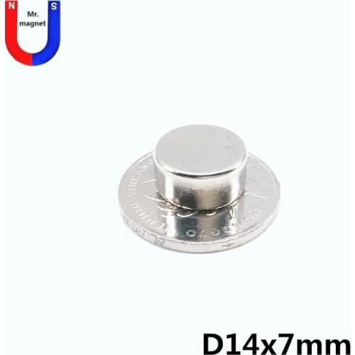 10/50/200pcs Bulk 14x7 magnet super powerful rare earth magnets 14*7 strong magnetic D14x7 magnet Disc small round NdFeB sheet