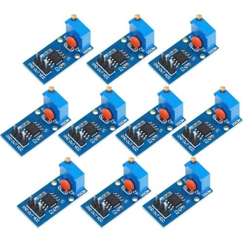 10Pcs 5V-12V NE555 Adjustable Resistance Frequency Pulse Generator Module Single Channel Output Module