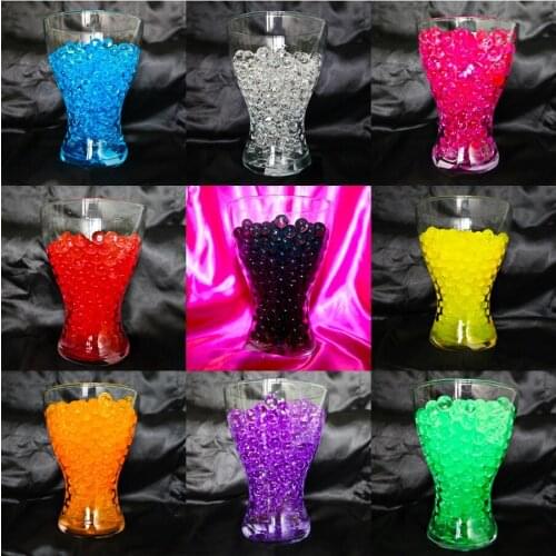 50g Colorful Water Plant Flower Jelly Crystal Soil Mud Hydro Gel Pearls Beads Balls Wedding Party Table Decoratios