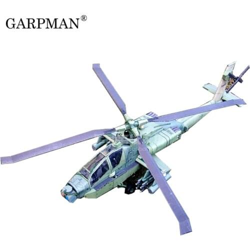 53cm 1:33 United States AH-64A Apache Longbow Helicopter 3D Paper Model AH64 Fighter Papercraft Toy