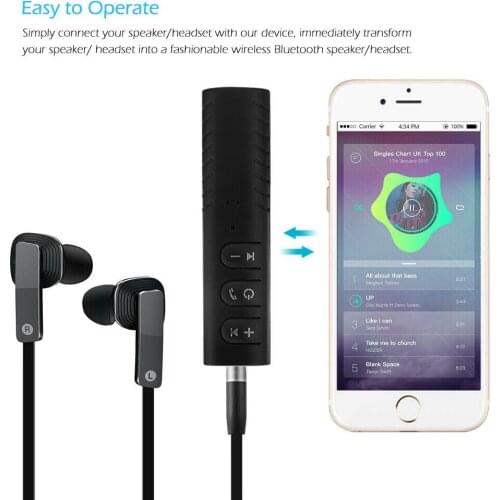 Bluetooth camera lavalier aux car Bluetooth receiver Bluetooth adapter 3.5mm one for two calls stereo audio module auxiliary