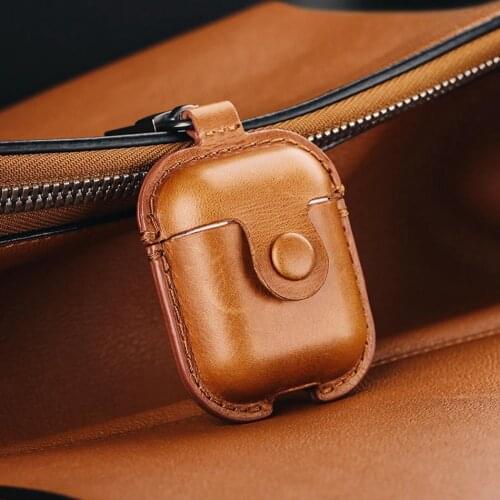 Brand Headphone Case For Airpods Pro Case Leather Luxury Genuine Cover For Apple Air Pods 3 Pro Cases Earpods Earphone Hook Bags
