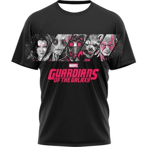 2021 Fashion New Marvel T Shirt Summer Men Short Sleeve Cartoon The Avengers Superhero 3D T-shirts Retro Mens Loose T-shirts