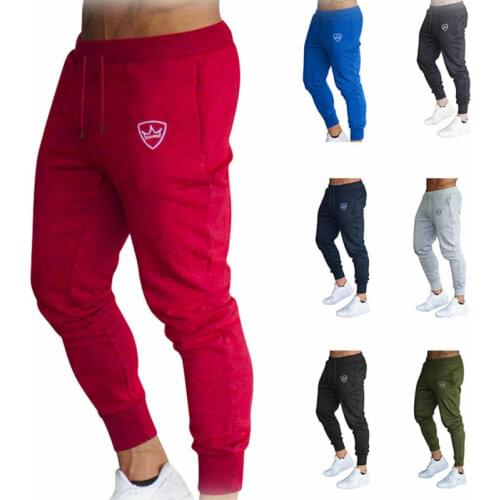 Fashion Men Slim Fit Handsome Long Casual Sport Pants Gym Trousers Running Joggers Gym Sweatpants Black Gary Red Green