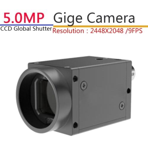 Global Shutter Gige Ethernet 5MP Monochrome CCD Industrial Machine Vision Digital Camera + SDK, Support OpenCV Halcon Python