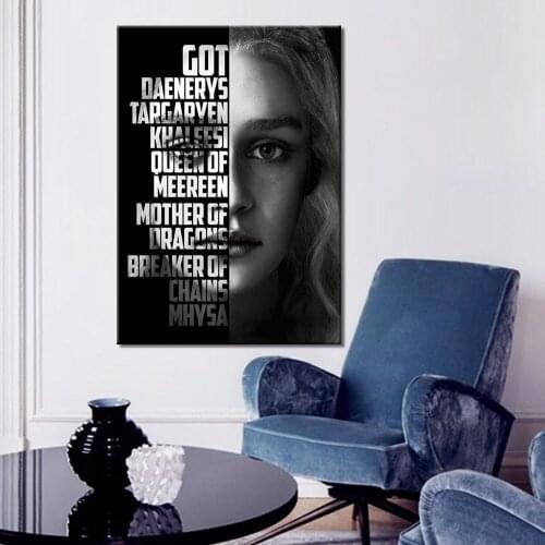 Wall Posters And Prints 1 Piece Black and white portrait Wall Art Canvas Paintings Art Wall Picture Home Décor