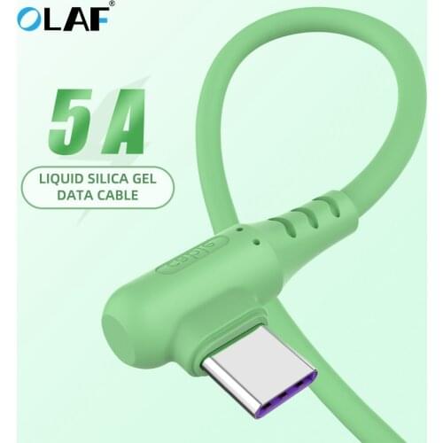 Olaf 5A Liquid USB Type C Cable USB-C Mobile Phone Fast Charging USB Charger Cable for Samsung Galaxy S9 Huawei Xiaomi USB-C